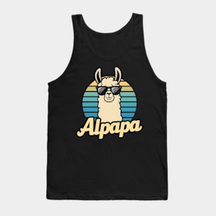 Alpapa Funny Alpaca For Fathers Day, Mens Tank Top